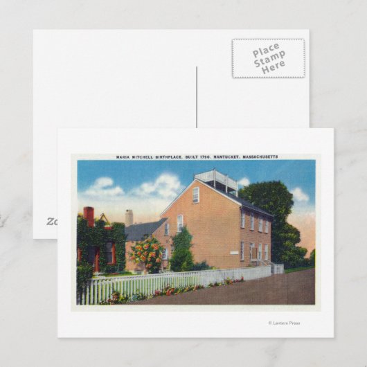 Maria Mitchell's Birthplace Briefkaart (Voorkant / Achterkant)