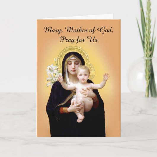 Maria-Moeder Gods met Jezus Kaart (Voorkant)