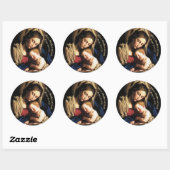  Maria Moeder Gods Ronde Sticker (Vel)