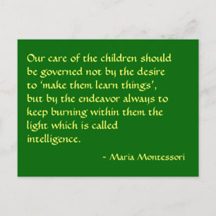 Maria Montessori Citaat nr. 1 Postkaart