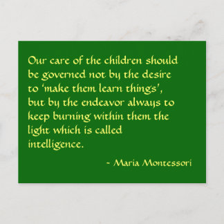 Maria Montessori Citaat nr. 1 Postkaart