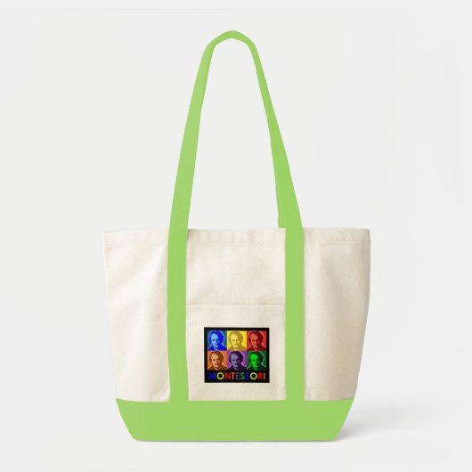Maria Montessori Pop-Art Canvas tas (Voorkant)