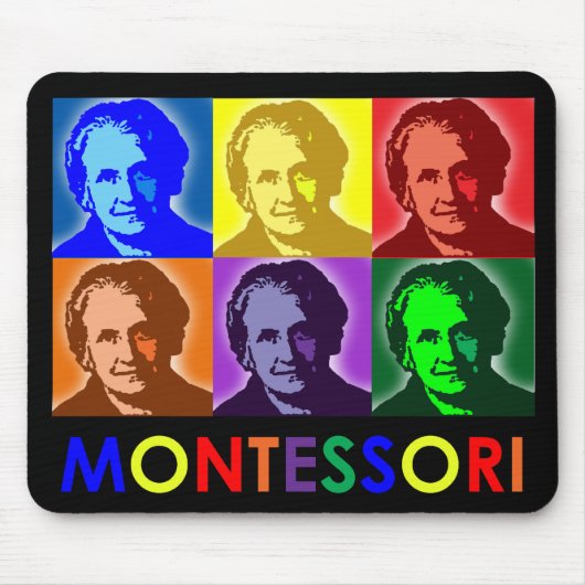 Maria Montessori Pop-Art Muismat (Voorkant)
