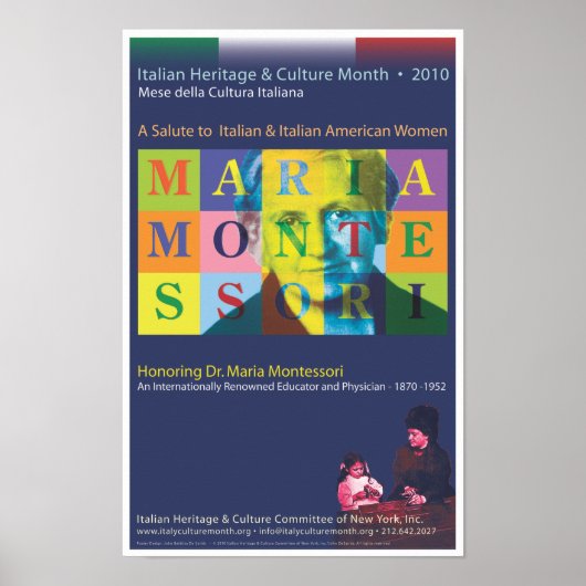 Maria Montessori Poster (Voorkant)