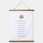 Maria Montessori Quote Hangend Wandkleed (Voorkant)