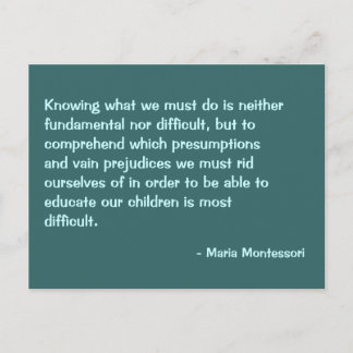 Maria Montessori Quote No. 2 Post Card Briefkaart
