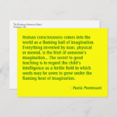 Maria Montessori Quote No. 4 Post Card Briefkaart (Voorkant / Achterkant)