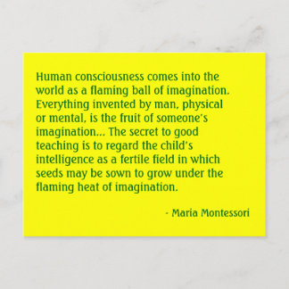 Maria Montessori Quote No. 4 Post Card Briefkaart