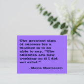 Maria Montessori Quote No. 5 Post Card Briefkaart (Staand voorkant)