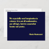 Maria Montessori Quote No. 7 Post Card Briefkaart (Voorkant / Achterkant)