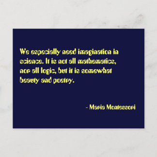 Maria Montessori Quote No. 7 Post Card Briefkaart