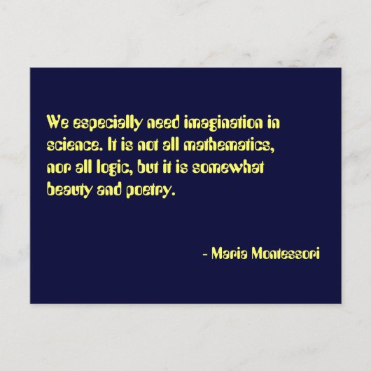 Maria Montessori Quote No. 7 Post Card Briefkaart (Voorkant)