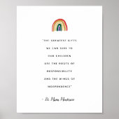 Maria Montessori Quote Poster (Voorkant)