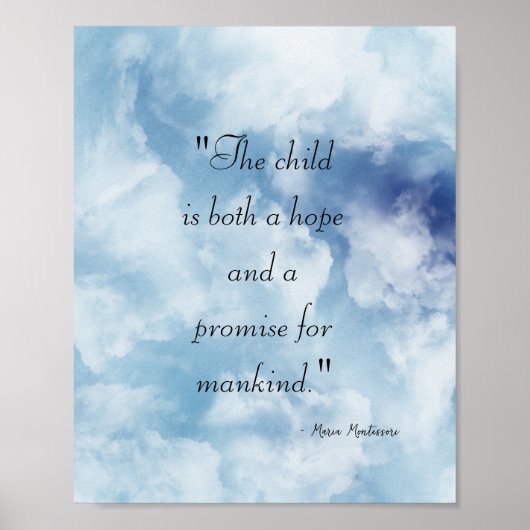 Maria Montessori Quote Poster (Voorkant)