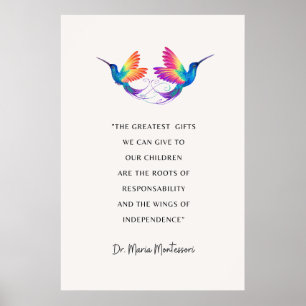 Maria Montessori Quote Poster, de grootste cadeau Poster