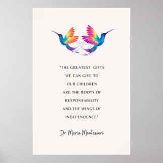 Maria Montessori Quote Poster, de grootste cadeau Poster