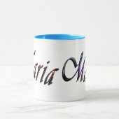 Maria, Naam, Logo, Blue Combo Koffie Mok (Midden)