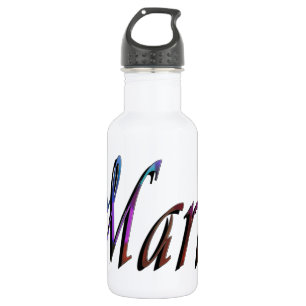 Maria, naamlogo, waterfles