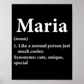 Maria Name Definition Funny D  Poster (Voorkant)
