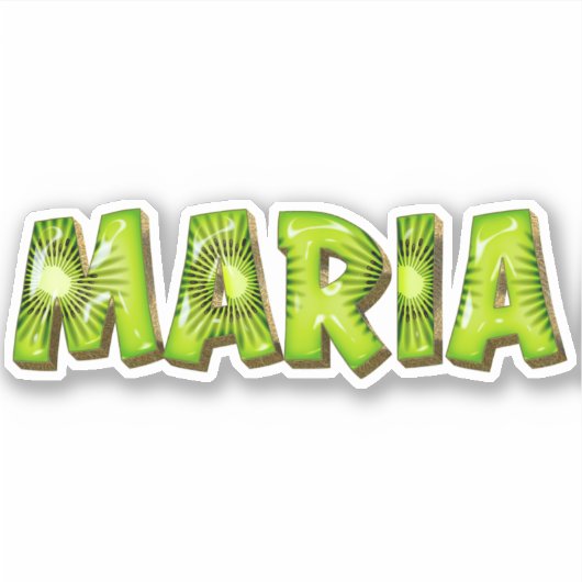 Maria Name Kiwi Design Aufkleber Sticker (Voorkant)