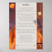 "Maria" Name Poem Poster (Voorkant)