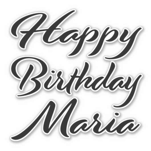Maria Name Vorname black Sticker Geburtstag (Voorkant)