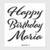 Maria Name Vorname black Sticker Geburtstag (Vel)