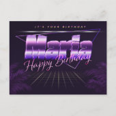 Maria Name Vorname lila Postkarte Geburtstag Briefkaart (Voorkant)