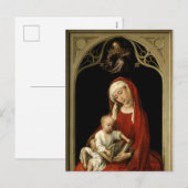 Maria ontvangt kroon van engel feestdagenkaart (Voorkant / Achterkant)