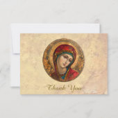 Maria Perkament Rooms-Katholieke begrafenis Bedankkaart (Voorkant)