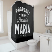 Maria Persoonlijke naam Birthday Gift Douchegordijn (In situ)