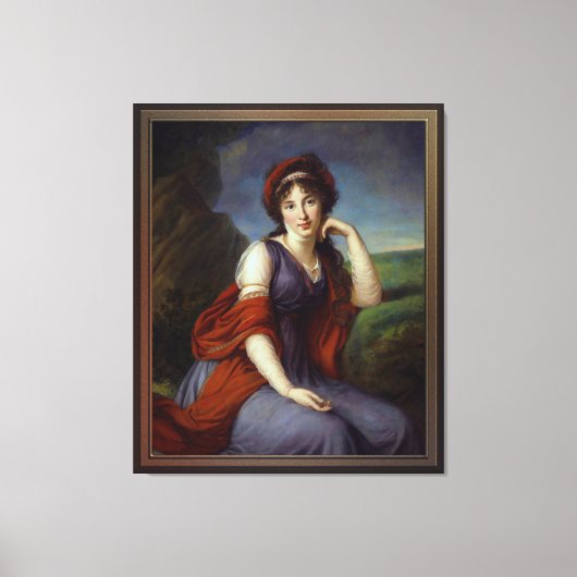 Maria Razumovskaya van Elisabeth-Louise Le Brun Canvas Afdruk (Voorkant)