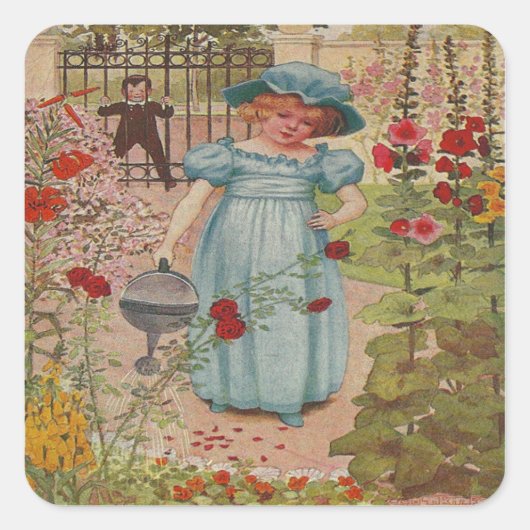  Maria rijm Vierkante Sticker (Voorkant)