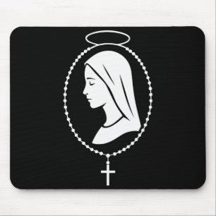 Maria-Rozekrans - Katholieke Christelijke Gebedsku Muismat