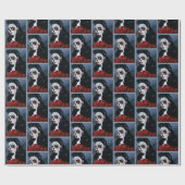 Maria Sugar Skull Red Roses Cadeaupapier (Vlak)