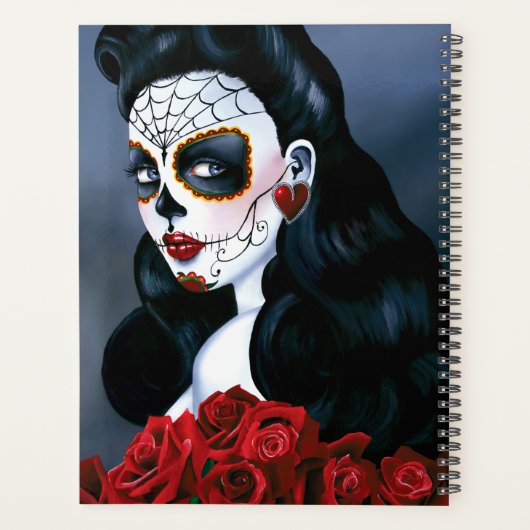 Maria Sugar Skull Red Roses Planner (Achterkant)