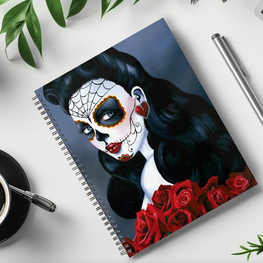 Maria Sugar Skull Red Roses Planner