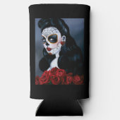 Maria Sugar Skull Red Roses Seltzer Blikjeskoeler (Achterkant)