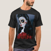 Maria Sugar Skull Red Roses T-shirt (Voorkant)