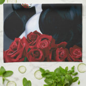 Maria Sugar Skull Red Roses Theedoek (Gevouwen)