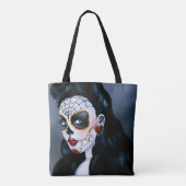 Maria Sugar Skull Red Roses Tote Bag (Achterkant)