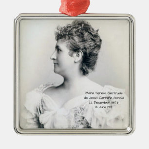 María Teresa Gertrudis de Jesús Carreño García Metalen Ornament