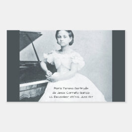 María Teresa Gertrudis de Jesús Carreño García Rechthoekige Sticker