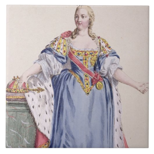 Maria Theresa (1717-80) Empress of Austria, uit Tegeltje (Voorkant)