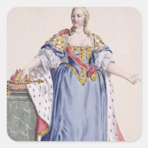 Maria Theresa (1717-80) Empress of Austria, uit Vierkante Sticker