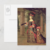 Maria Theresa echtgenote van Louis XIV Briefkaart (Voorkant / Achterkant)