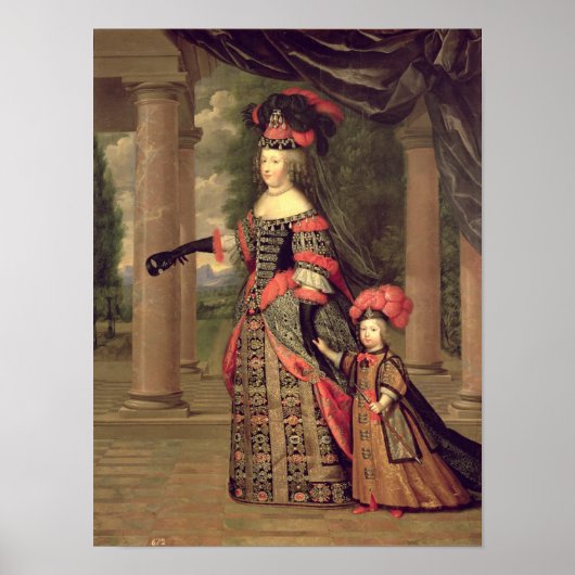 Maria Theresa echtgenote van Louis XIV Poster (Voorkant)