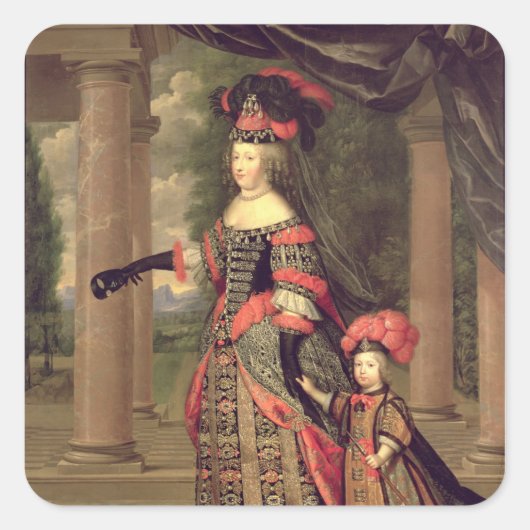 Maria Theresa echtgenote van Louis XIV Vierkante Sticker (Voorkant)