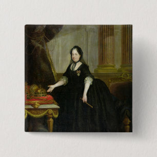 Maria Theresa Empress van Oostenrijk Vierkante Button 5,1 Cm