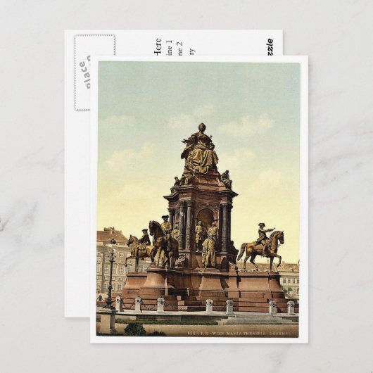 Maria Theresa Monument, Wenen, Oostenrijks-Hongaar Briefkaart (Voorkant / Achterkant)